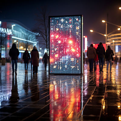 Προσαρμοσμένη εξωτερική οθόνη LED P3.91 Ανθεκτική σε καιρικές συνθήκες οθόνη LED εξοικονόμησης ενέργειας