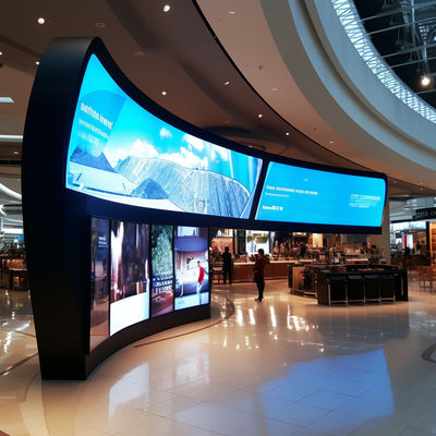 IP65 Κύκνωτη οθόνη LED τοίχος P3 Εμπορική οθόνη LED Πολυδιάστατη