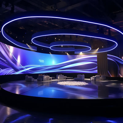 Εκθέσεις IP65 Curved LED οθόνη 1.53mm Pixel Pitch Προσαρμοσμένη
