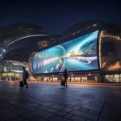 Προσαρμοσμένη Μεγάλη διαφήμιση LED Πίνακα 10mm Pixel Pitch ISO9001
