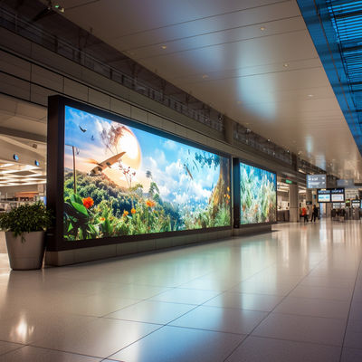 320*160mm εσωτερική οθόνη LED με ρυθμό σάρωσης 1/64S και ντουλάπι αλουμινίου