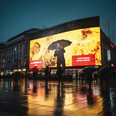 Pixel Pitch 8MM Αδιάβροχη εξωτερική οθόνη LED πλήρους βάθους χρώματος Εικόνα με SMD 3535 για σκηνή