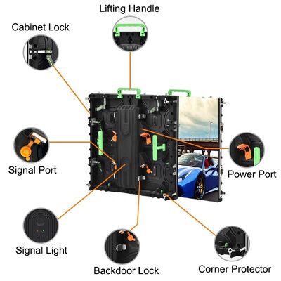 P2.604 Pixel Pitch IP65 Αδιάβροχη Οθόνη LED Βίντεο Τοίχου Εξωτερικού Χώρου με Ρυθμό Ανανέωσης 3840Hz